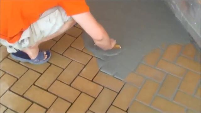 Монтаж клинкерной тротуарной плитки