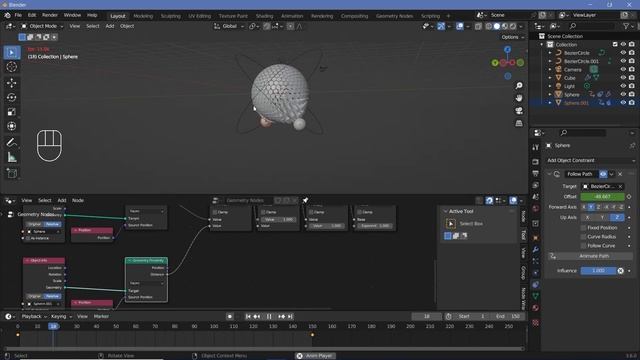 Abstract Sci-Fi Loop Using Geometry Proximity - Blender Tutorial смотреть онлайн