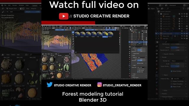 How to create a forest scene in Blender 3.0 #shorts смотреть онлайн