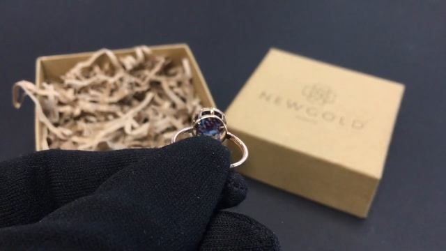 !Кольцо 093660 из красного золота 585 пробы с александритом ГТ смотреть онлайн