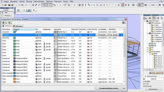 ArchiCAD 16 - Energiebewertung - 05 - Darstellung der Liste der Strukturen смотреть онлайн