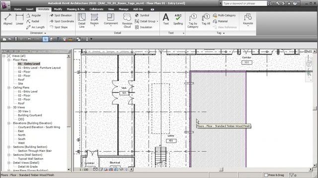 Revit 2010 Training: Part34-Tags смотреть онлайн