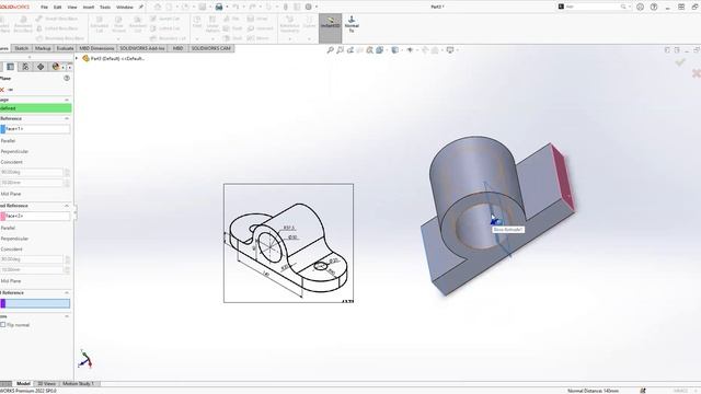 3D drawing tutorial in Solidworks 2022 - in Arabic смотреть онлайн