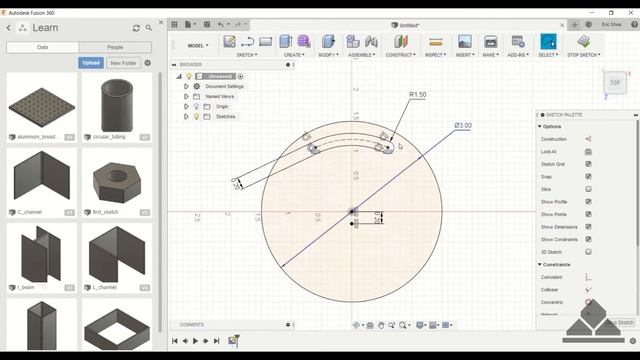 Circular Pattern | Fusion 360 Tutorial 6 смотреть онлайн