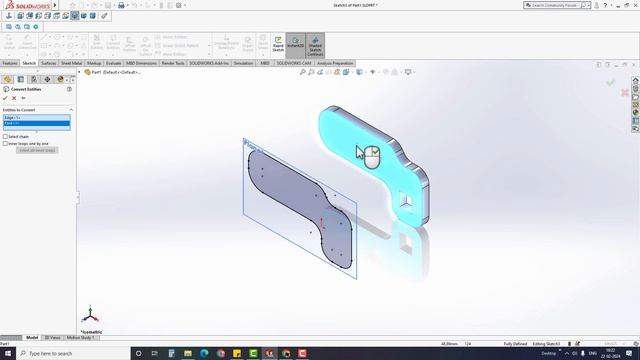 How to use "CONVERT ENTITIES" in "SOLIDWORKS" and it's "APPLICATION". смотреть онлайн