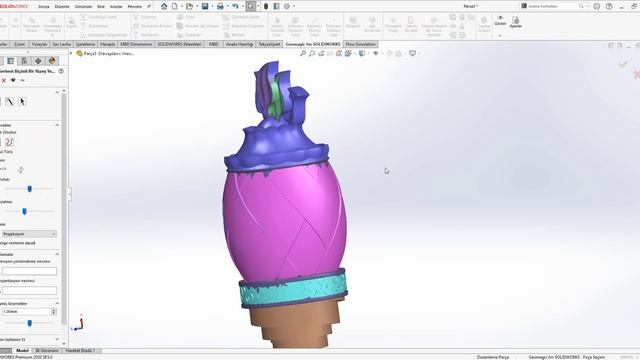 GEOMAGIC for SOLIDWORKS - Taranmış Model Üzerinden Eğriler veya Referans Yüzeyler Oluşturma смотреть онлайн