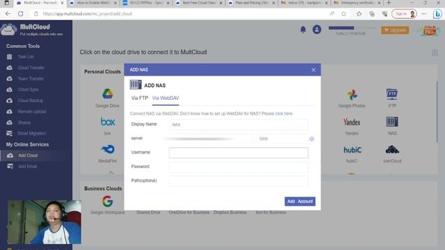 Transfer Files Using Synology NAS Webdav To Google Drive Through MultCloud Cloud Storage Manager