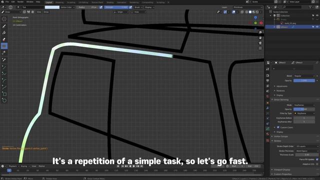 When Build modifier met Vertex color (Grease Pencil, Blender 2.82) смотреть онлайн