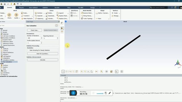 Fuel Cell Simulation PEMFC in ANSYS Fluent смотреть онлайн