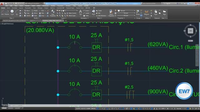 Como elaborar um diagrama unifilar no AutoCAD смотреть онлайн