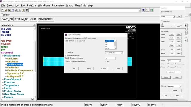 ANSYS APDL Tutorial | Cantilever Beam with Uniformly Distributed Load (UDL) | Beam Analysis in ANSY смотреть онлайн