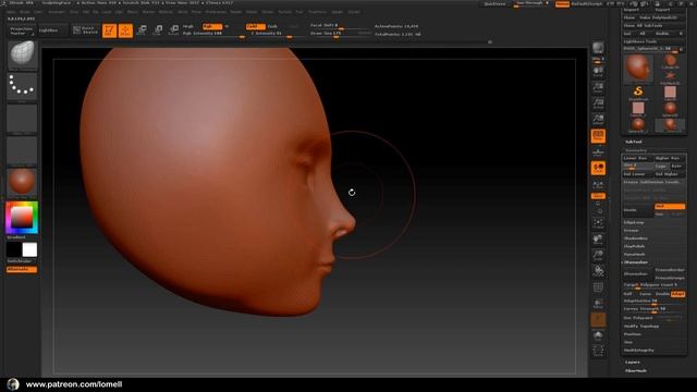 3D Modeling Mulan | Part 1 | Base Mesh in Zbrush | English смотреть онлайн