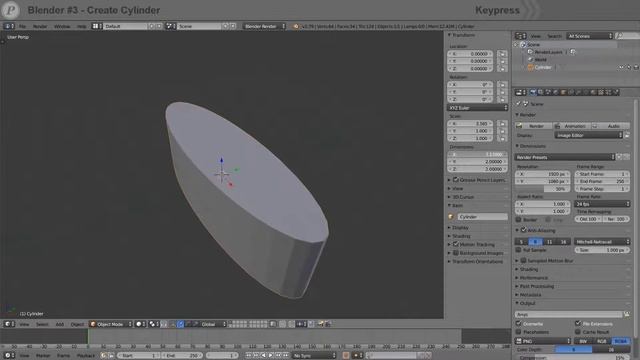 Blender #3 - Create Cylinder смотреть онлайн