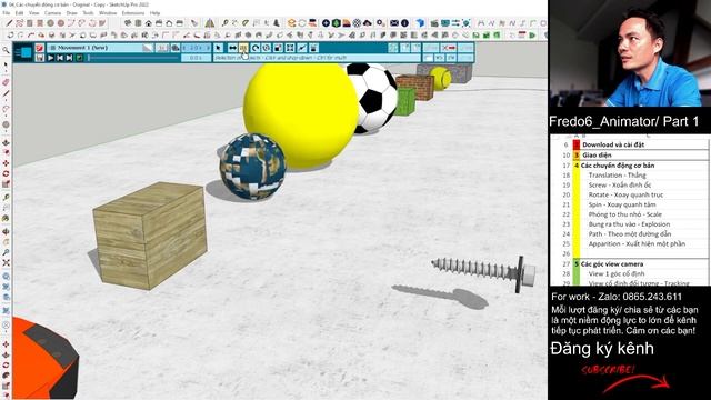 Tạo chuyển động trong Sketchup bằng Fredo6 Animator смотреть онлайн