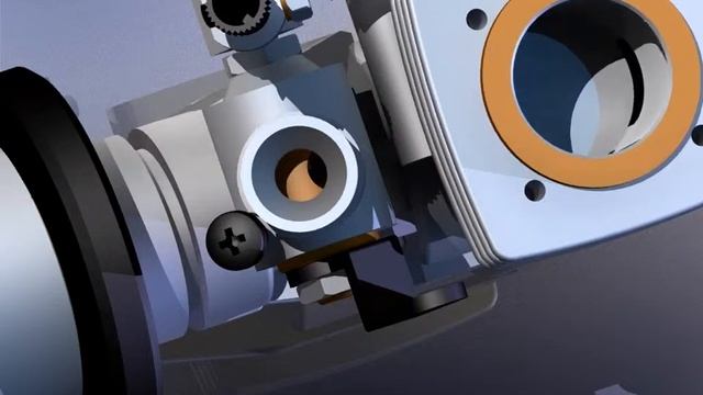 Kyosho GX15 Engine in Solidworks Photoview смотреть онлайн