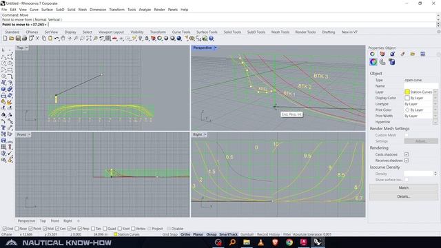 Create 3D Ship Hull in Rhino [ From Lines Plan ] смотреть онлайн