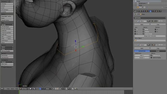 [Part 12/ 24] Blender anime character modeling tutorial - shoulders and neck смотреть онлайн