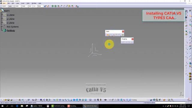 [TYPE3 CAA] Installing CATIA V5R27 TYPE3 CAA смотреть онлайн