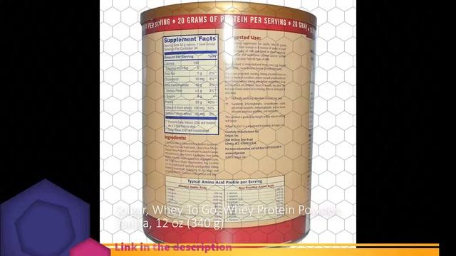 Solgar, Whey To Go, Whey Protein Powder, Vanilla, 12 oz (340 g) смотреть онлайн