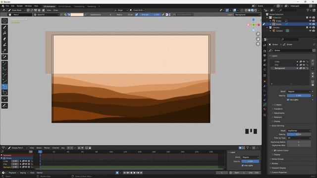 Blender Grease Pencil - drawing backgrounds using eyedropper color select смотреть онлайн