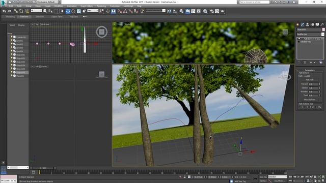 3ds Max Tree Tutorial - #3 - How to create branches for the tree trunk смотреть онлайн
