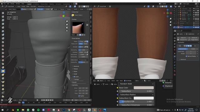 how to create stylized character speedthrough | Part 4 | grooming | ZBrush |Blender tutorial смотреть онлайн