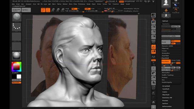 Sculpting a Bust from Reference Images in ZBrush смотреть онлайн