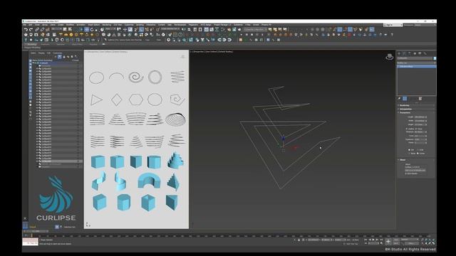 Curlipse – 3Ds Max Shape Object смотреть онлайн