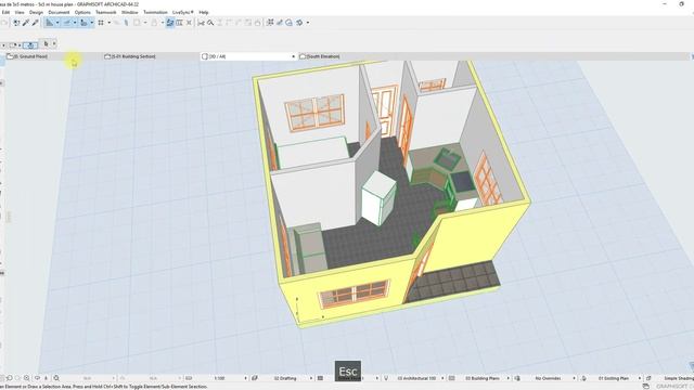 Archicad Tutorial | 5 x 5 m House Plan - Part 1 смотреть онлайн