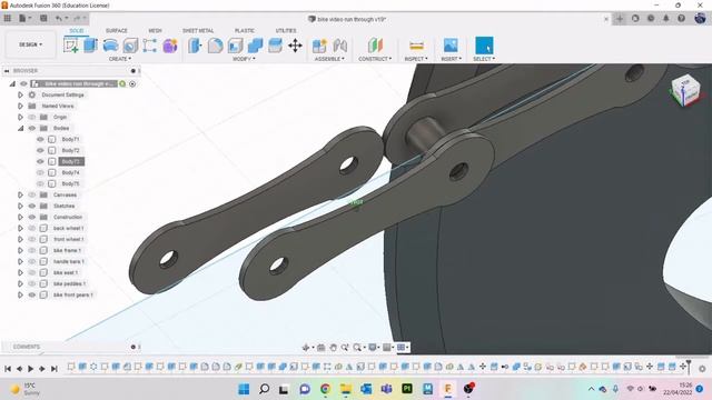 Fusion 360: Bike Project Part 9- Chain and Final Touches смотреть онлайн