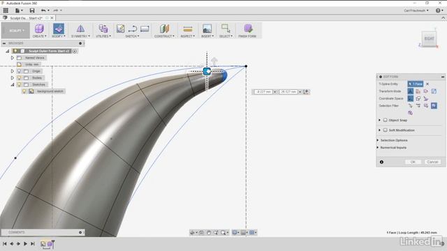 Fusion 360 Tutorial - Sculpting the outer form смотреть онлайн