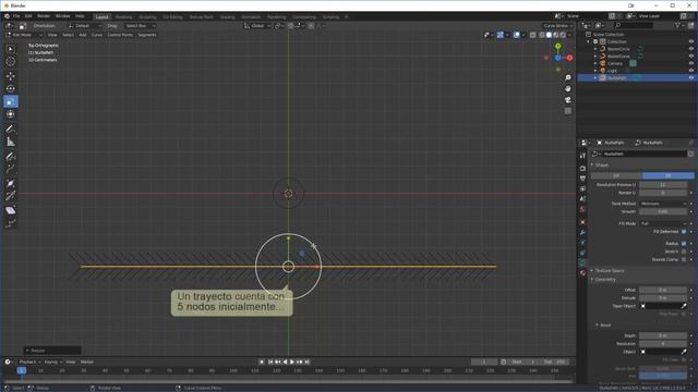 11.1 Tutorial de modelado con Blender 2.8x. Control del grosor del Tubo con una Curva. смотреть онлайн