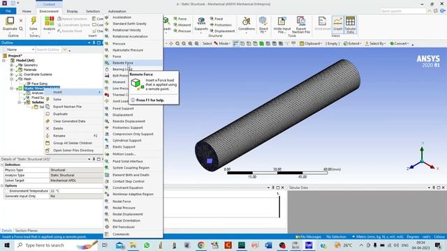 Torsion + Compression Test Simultaneous on Cylindrical Rod || Ansys Simulation смотреть онлайн