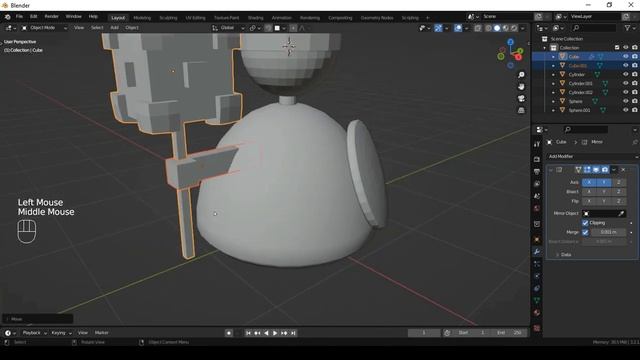 Modeling rook chess character in blender [ BLENDER TUTORIAL ] смотреть онлайн