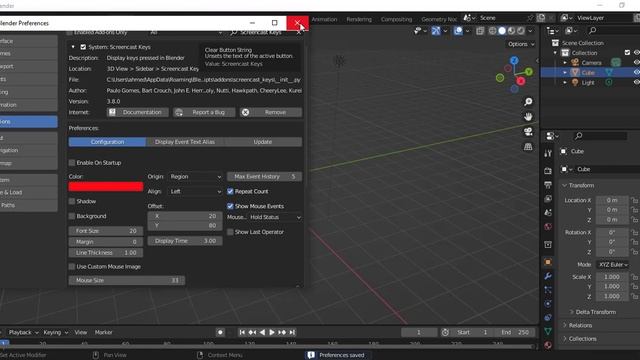 How to install screencast keys in Blender смотреть онлайн