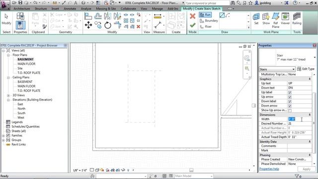 Revit Architecture 2013 Tutorial | Stair by Sketch смотреть онлайн