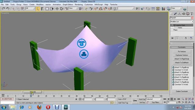 Object Fall on Cloth or Net by 3ds max смотреть онлайн