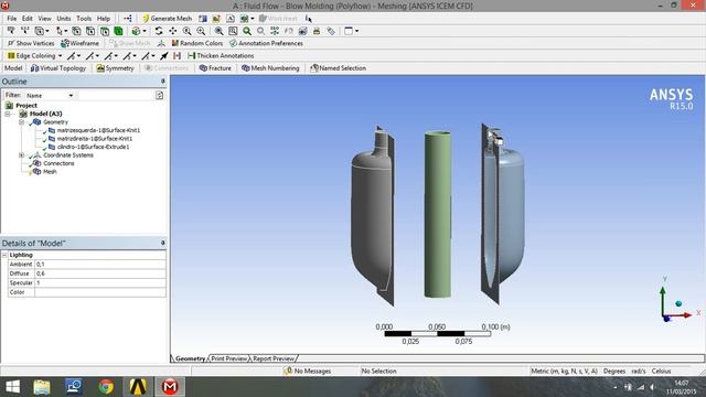 Ansys Polyflow BlowMolding Tutorial 1 (Meshing) смотреть онлайн