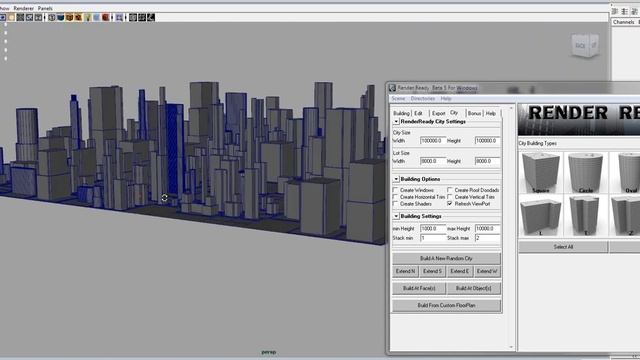 Render Ready procedural city builder (low poly version) смотреть онлайн