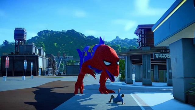 Watch EPIC BATTLE : Spiderman King Shark Megalodon & Blue Spiderman Carnage Dinosaur Jurassic Park