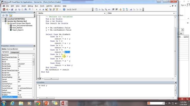 33. VBA - Frames and Arithmetic (Programming In Microsoft Access 2013) смотреть онлайн