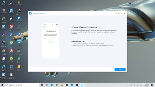 Tenorshare 4ukey | IPhone IOS 14 ICloud Bypass Real Or Fake [ Hindi ]