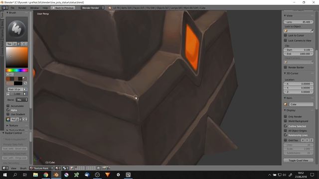 Owl statue texture painting in blender смотреть онлайн