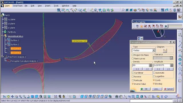 Catia V5 | Catia V6 Tutorial - Porcupine Curvature Analysis смотреть онлайн