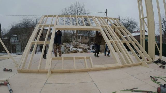 Сборка стен в каркасном доме смотреть онлайн