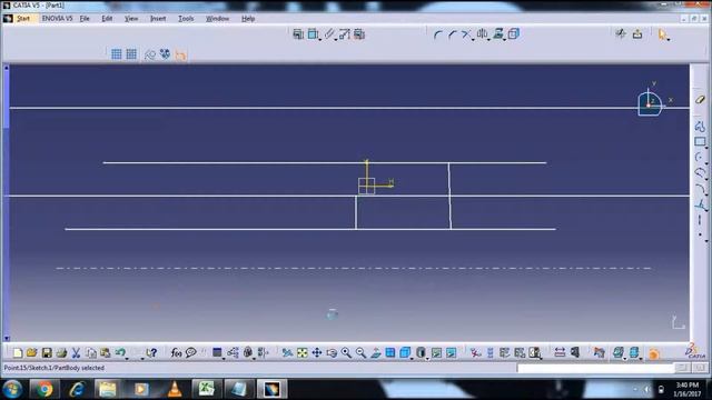 LINE,CENTRE LINE,POINTS Catia v5, Tutorial смотреть онлайн