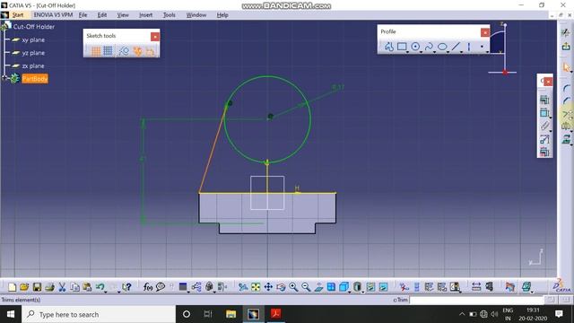 CATIA Part Design Exercise 1 - Cut-off Holder смотреть онлайн