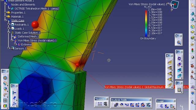 CATIA v5 video tutorial FEM analysis смотреть онлайн