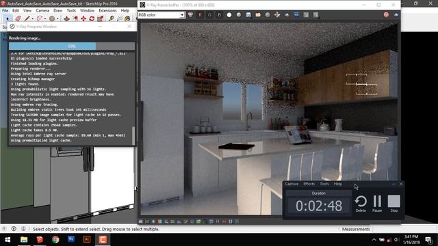 how to fast render in google sketchup - cara render cepat di sketchup смотреть онлайн