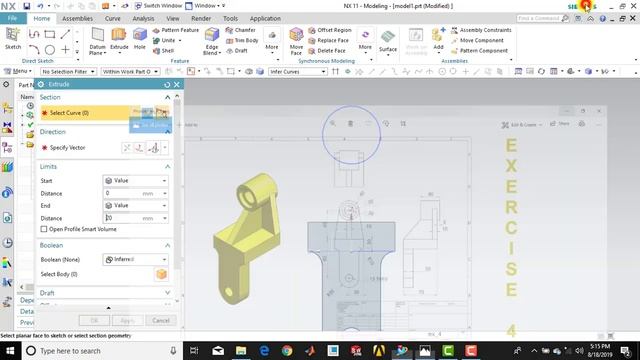 🌍 UNIGRAPHICS/NX TUTORIALS || Beginners tutorial || Exercise - 4 смотреть онлайн